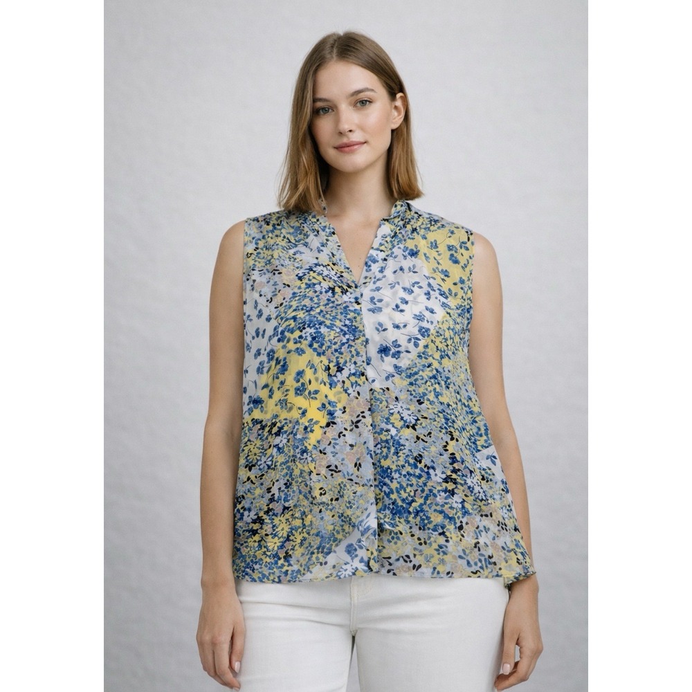 Jones Studio Womens Pullover Sleeveless Top Size 2X Spring Pattern‎